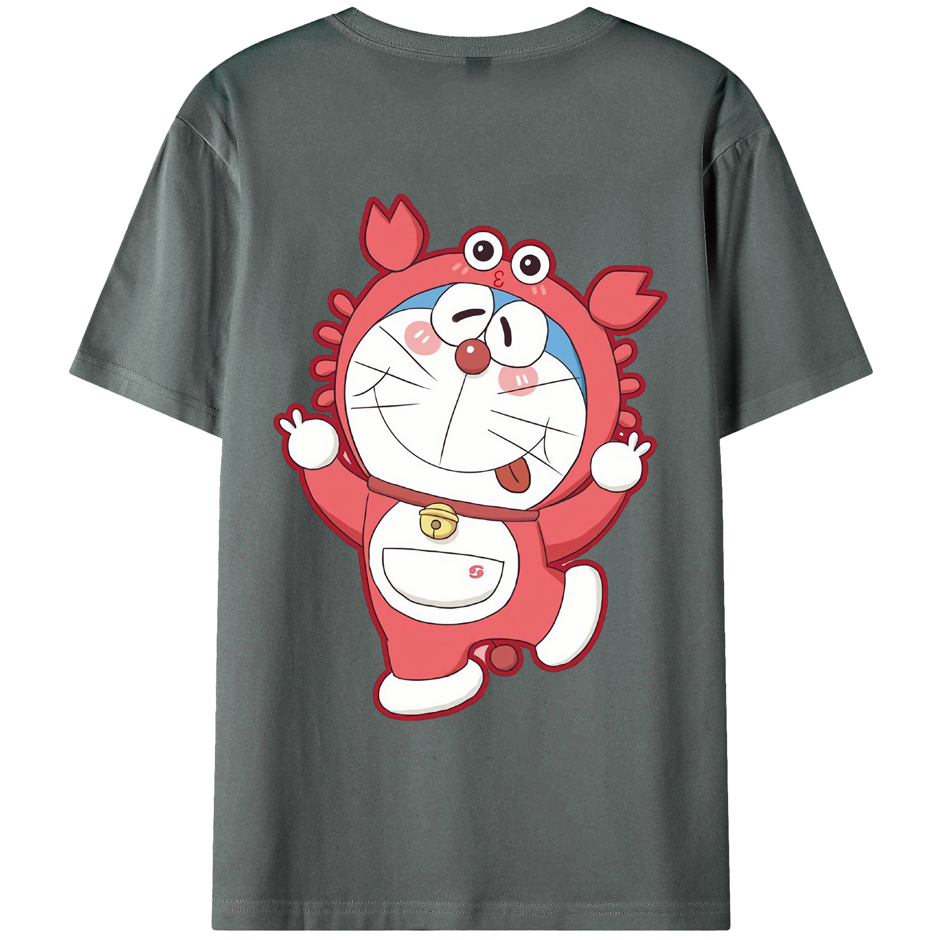 （画像用） ドラえもん Doraemon 綿100％ メンズ半袖Tシャツ（バックプリント） 通気性